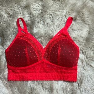 Elegant Red Lace Bra